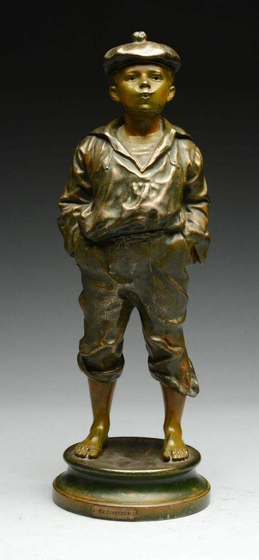 Brass Whistling Boy Statue. (1 of 3)