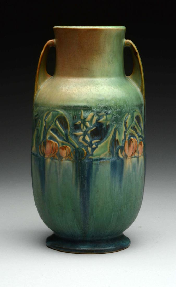 Green Bonita Roseville Vase. (1 of 4)