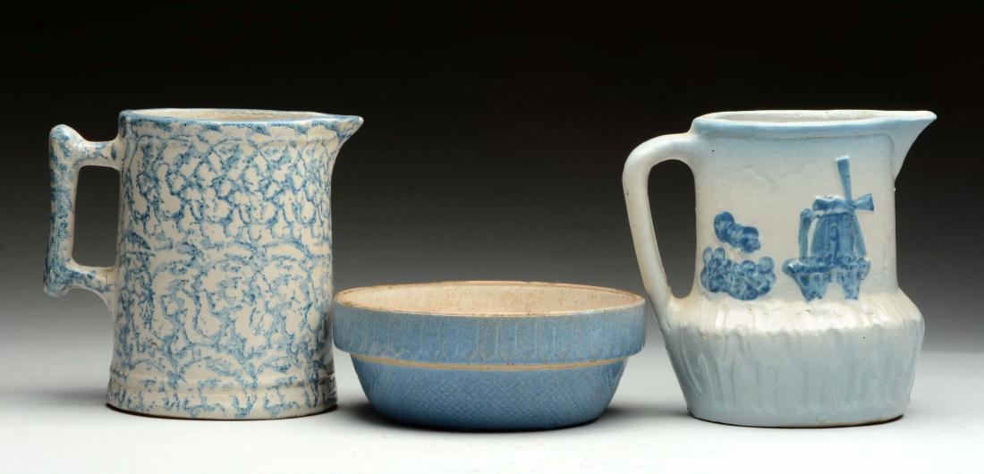 Lot Of 3: Pottery Pieces. (1 of 2)