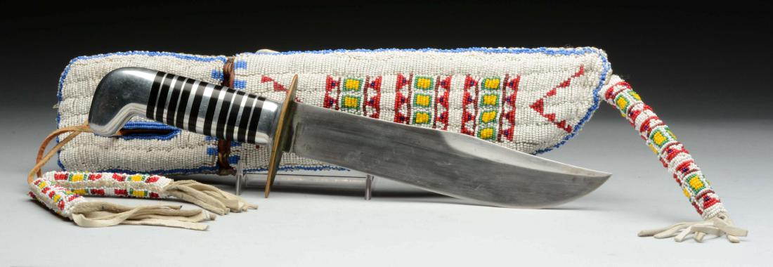 Plains Beaded Knife Sheath. (1 of 2)