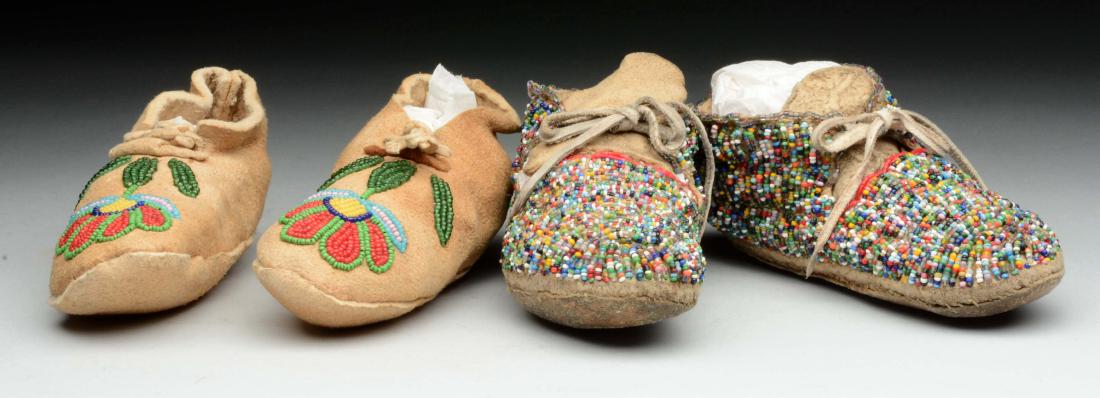 Lot of 2: Pairs of Children's Plains Moccasins. (1 of 1)
