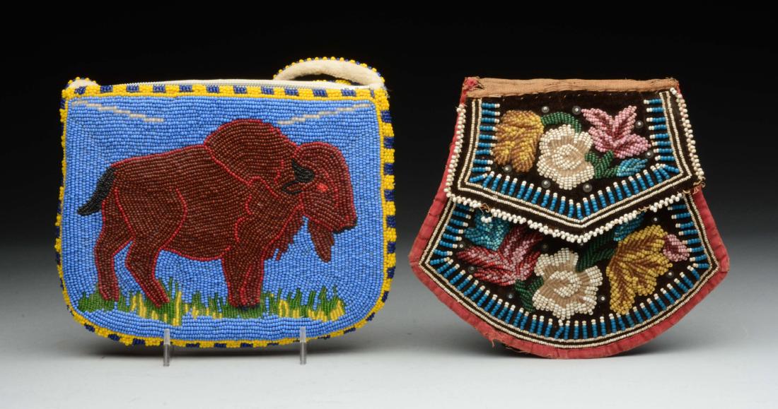 Lot of 2: Native American Beaded Bags. (1 of 1)