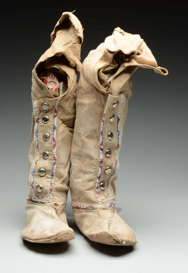 Pair of Apache High Top Moccasins. (1 of 2)