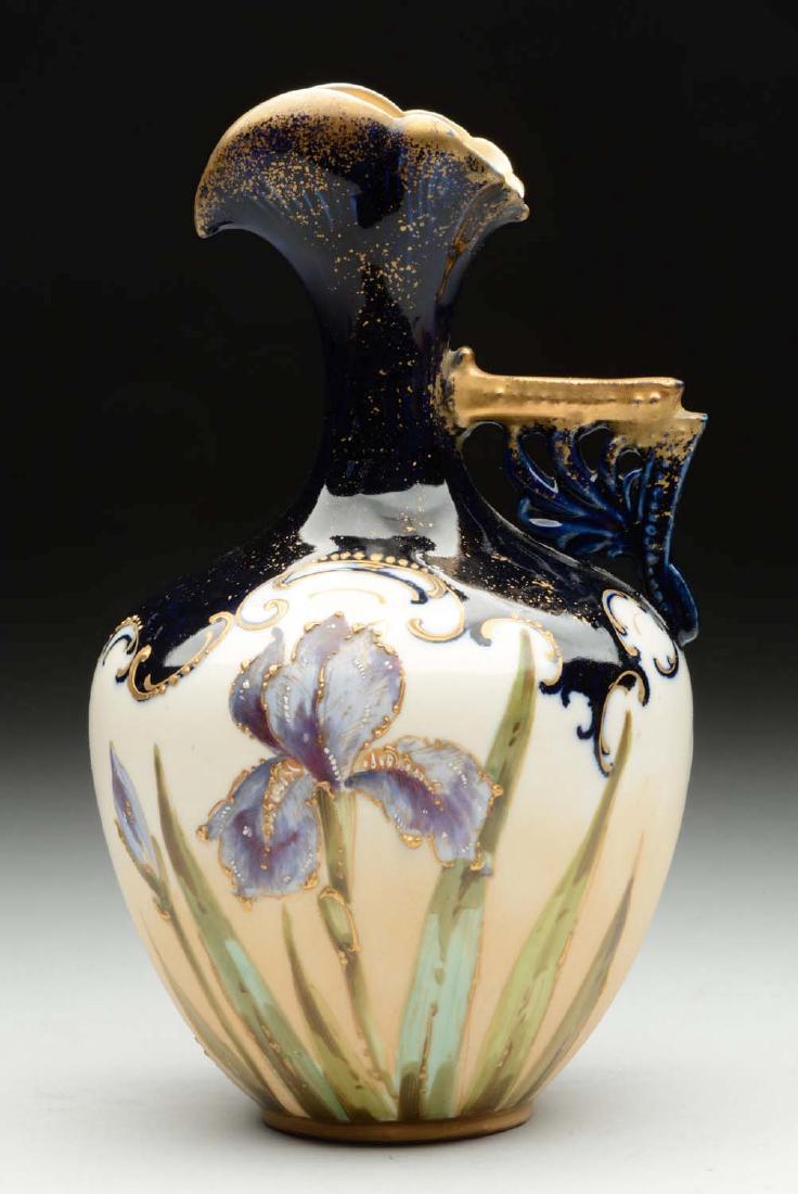 Amphora R.ST.K Vase.: Iris motif. Marked. Excellent 8-1/2'' T.