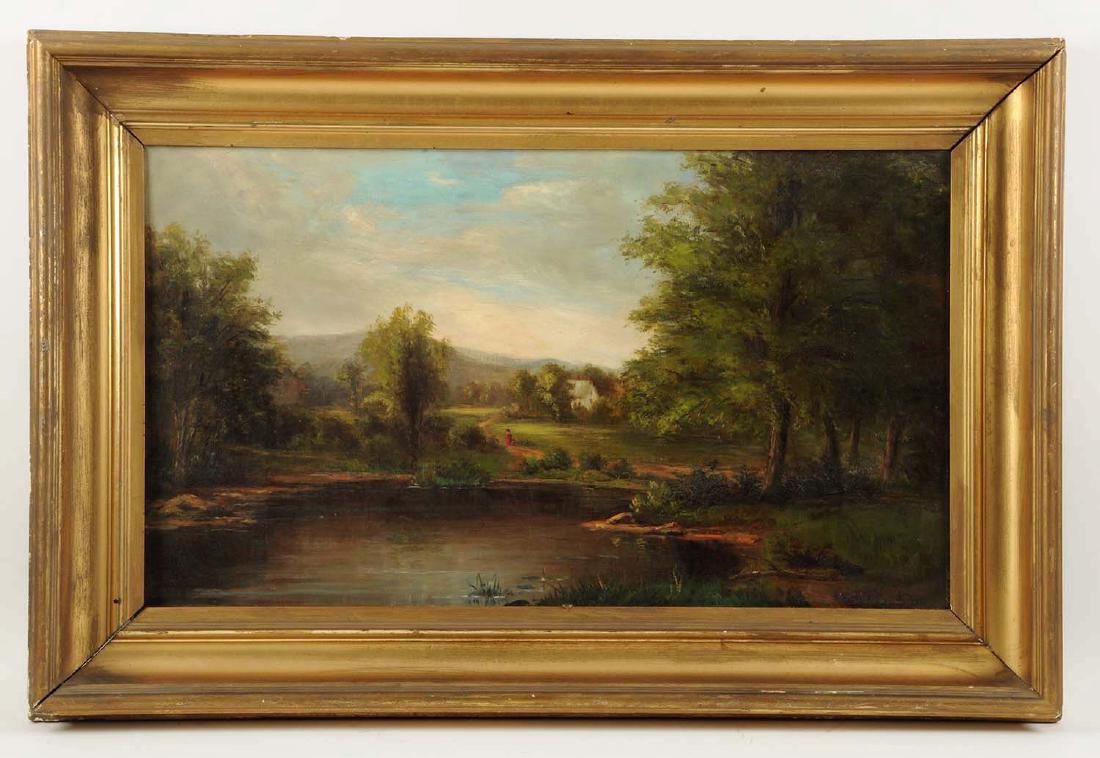 Oil Painting of Pastoral Scene. (1 of 3)