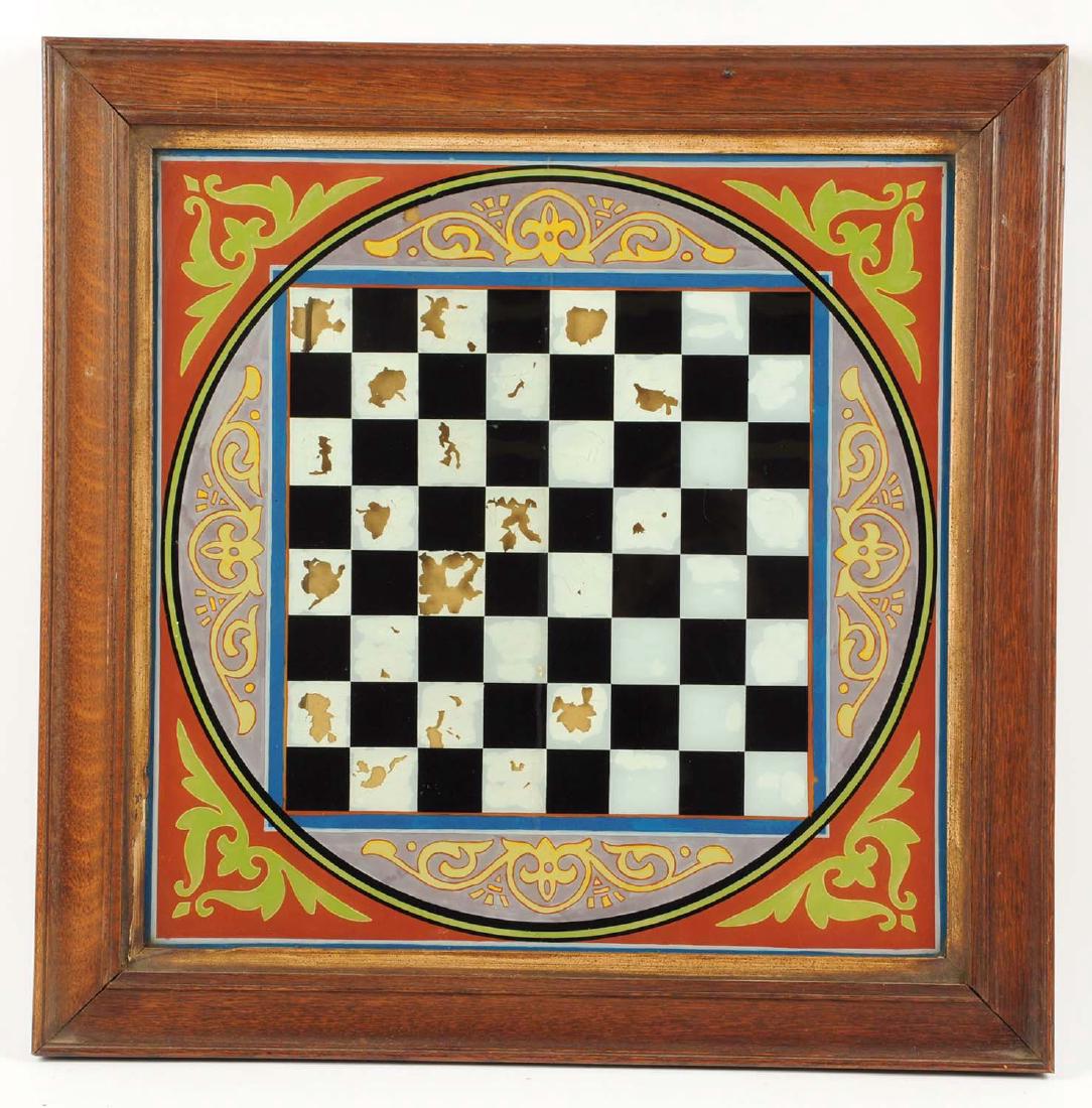 Framed Reverse on Glass Game Board. (1 of 1)