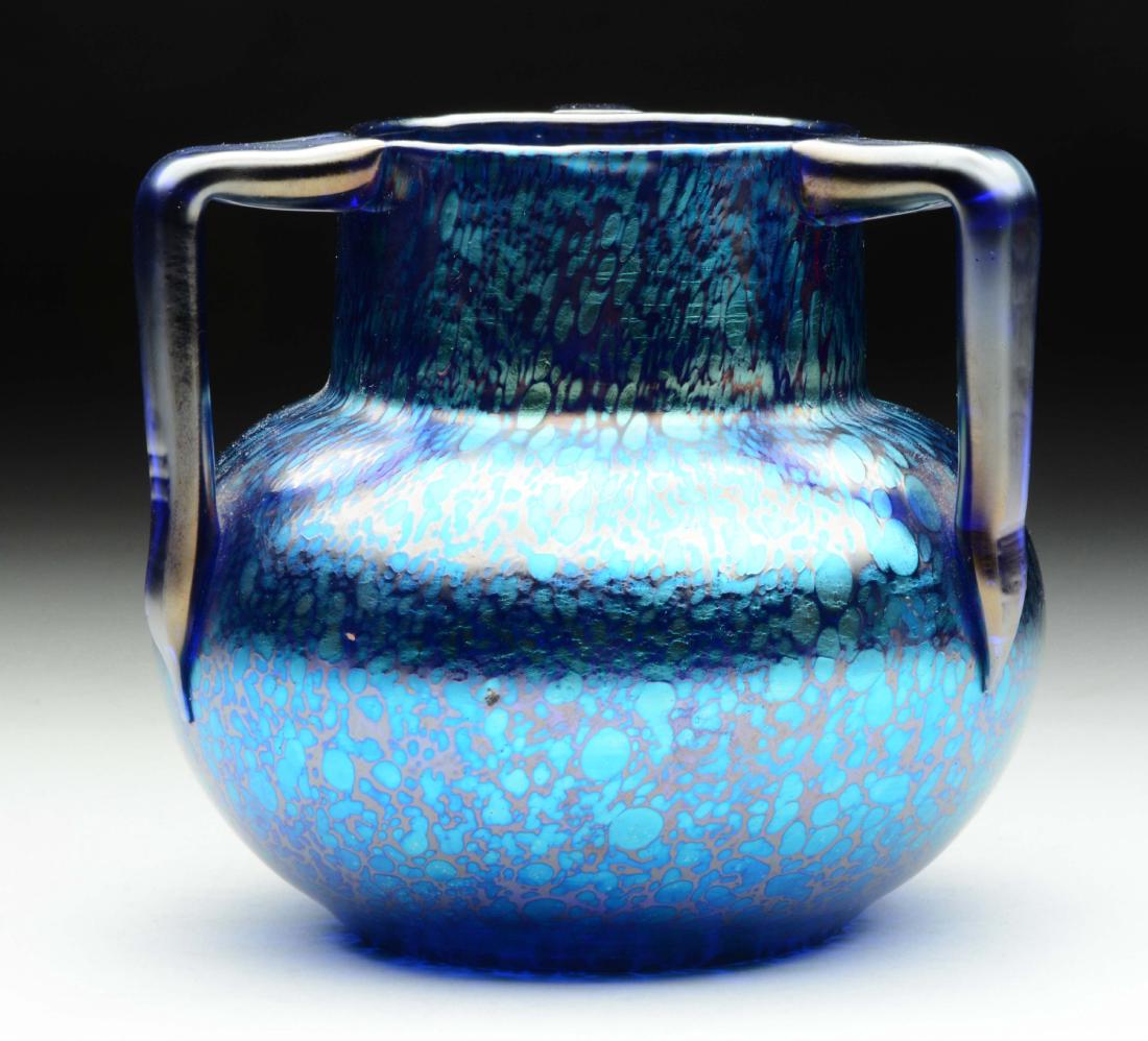 Loetz Cobalt Papillion Vase by Marie Kirschner. (1 of 4)