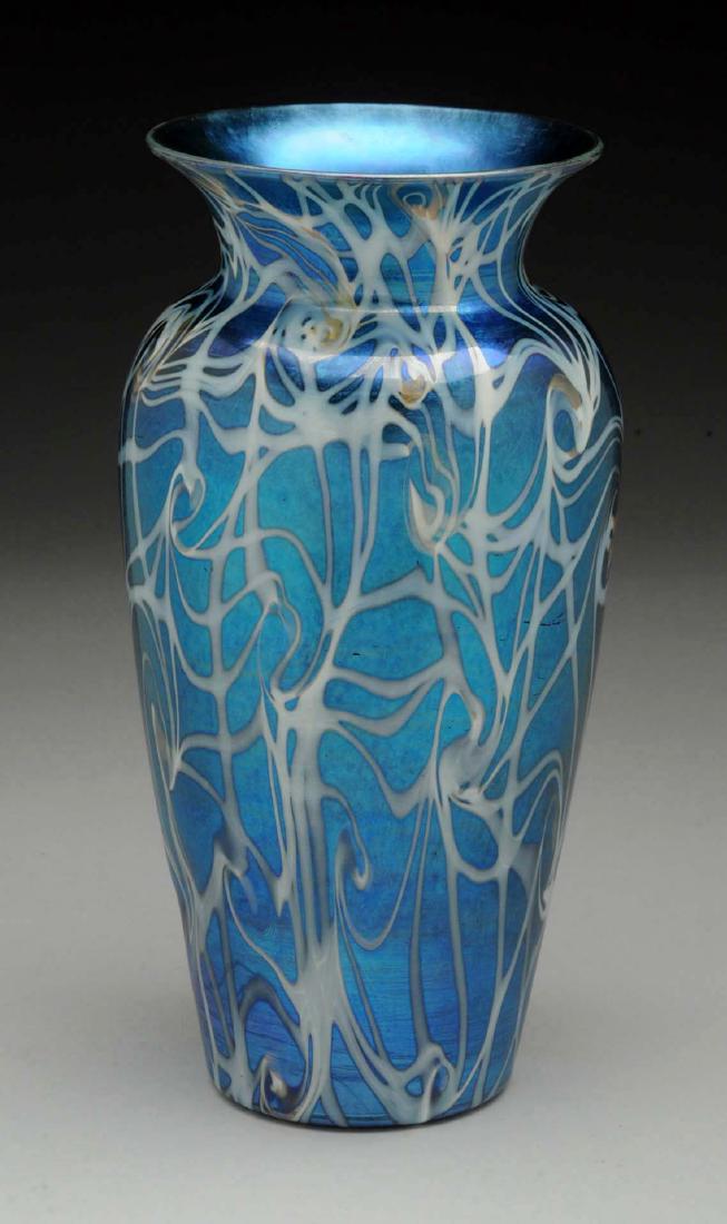 Durand Blue Lustre Vase. (1 of 5)