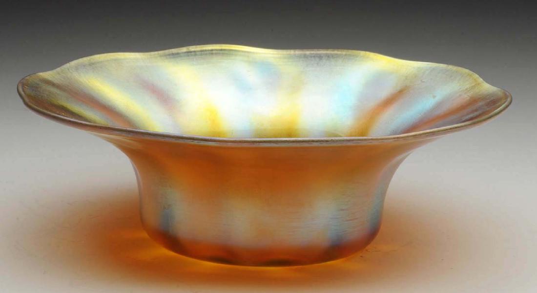 Gold Iridescent Tiffany Bowl. (1 of 4)