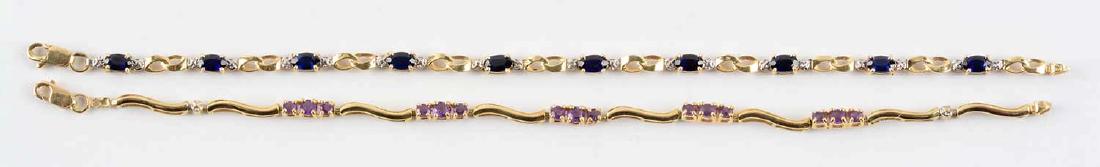 Lot Of 2: 10K Gold Bracelets. (1 of 3)