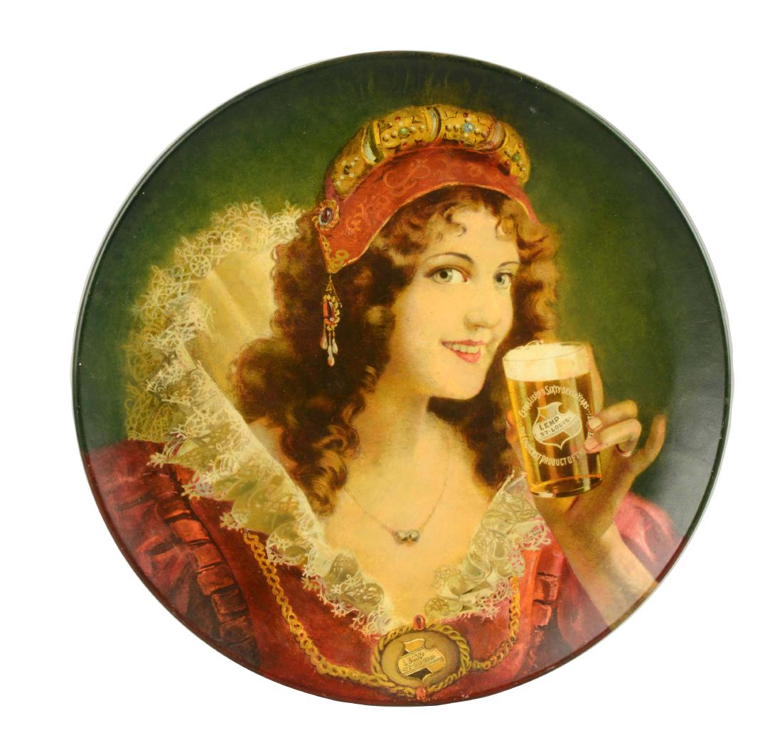 Lemp St. Louis Beer Advertising Tin Tray. (1 of 2)