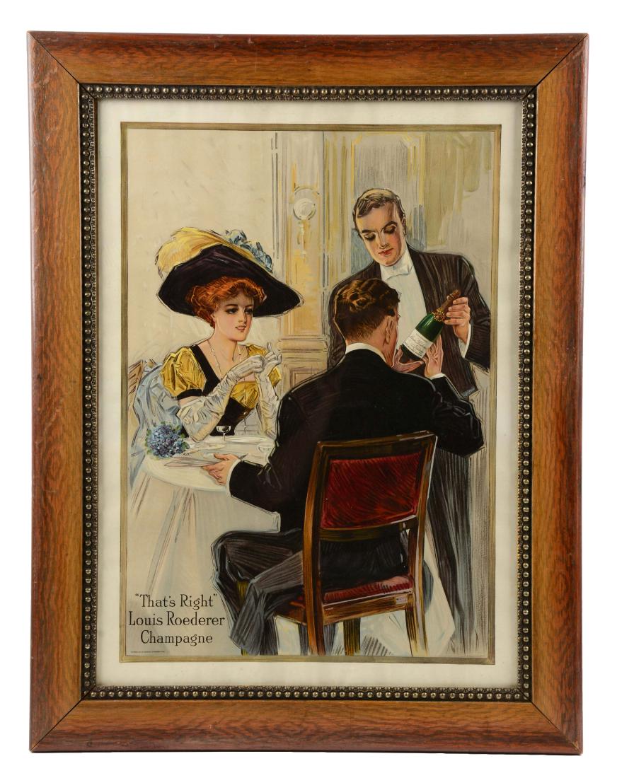Louis Roederer Champagne Advertising Paper Sign. (1 of 2)