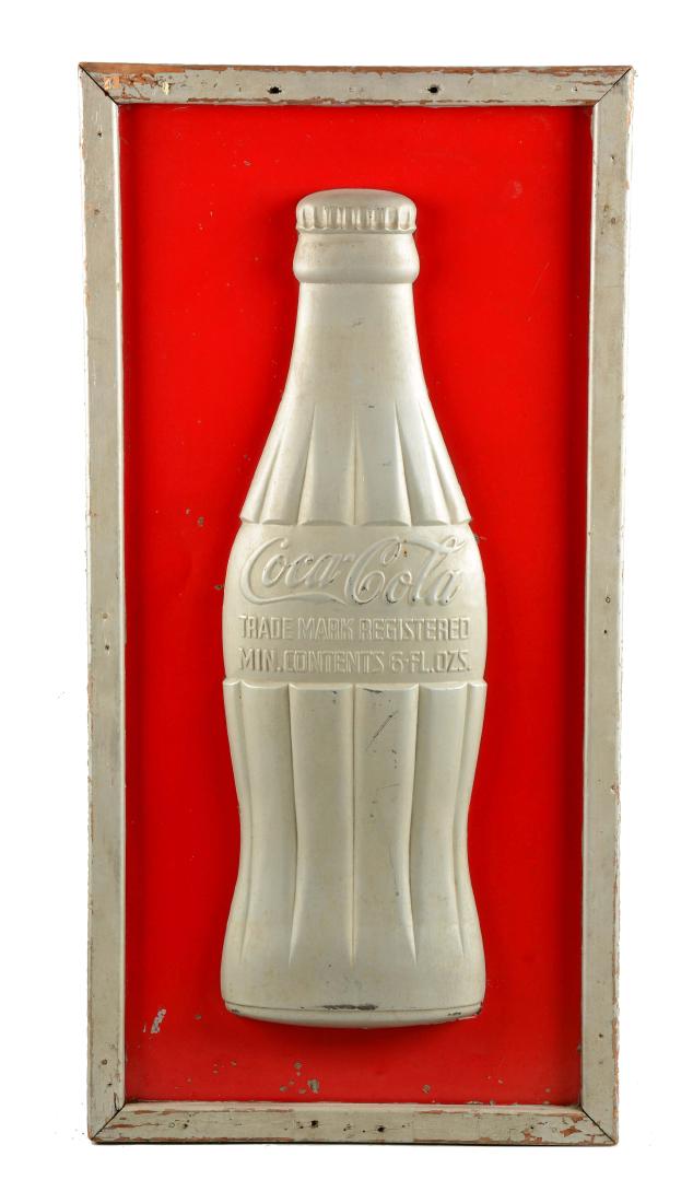 Cast Aluminum Coca-Cola Embossed Sign. (1 of 1)