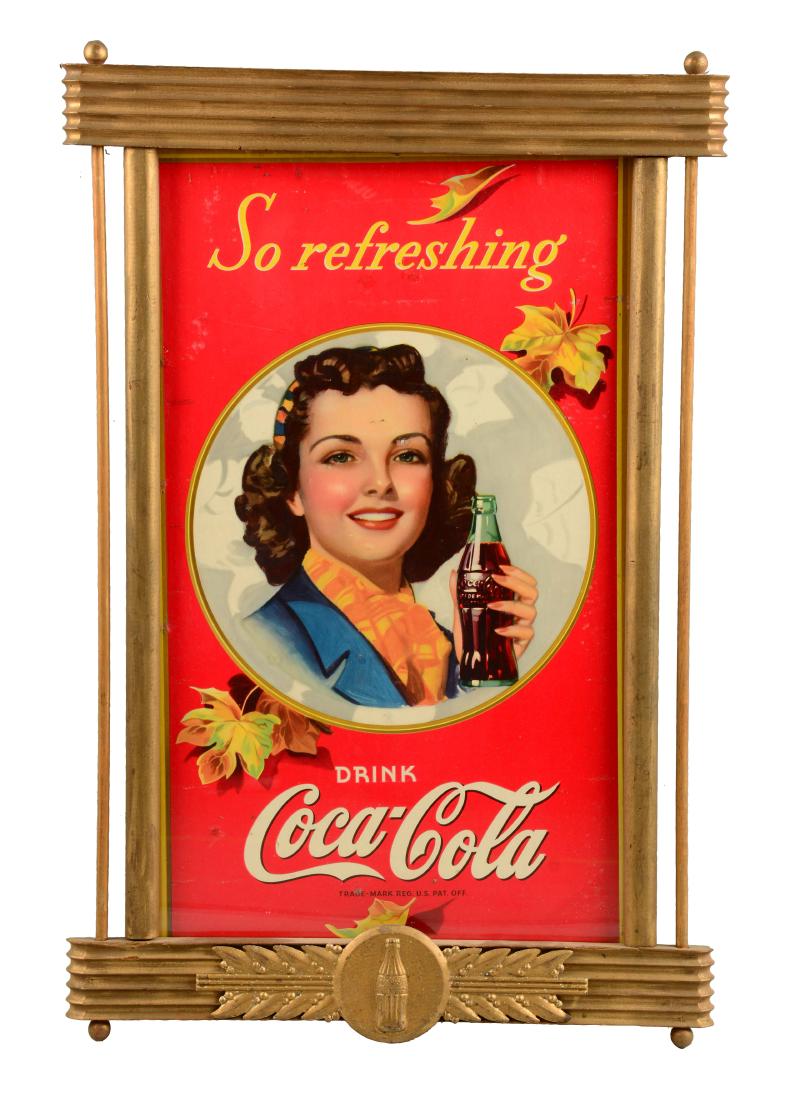 Coca-Cola Cardboard Sign. (1 of 2)