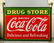 Coca-Cola Double Sided Porcelain Drug Store Sign. - 2