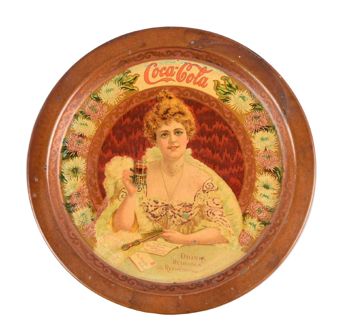 1903 Coca - Cola Round Tin Tip Tray. (1 of 1)