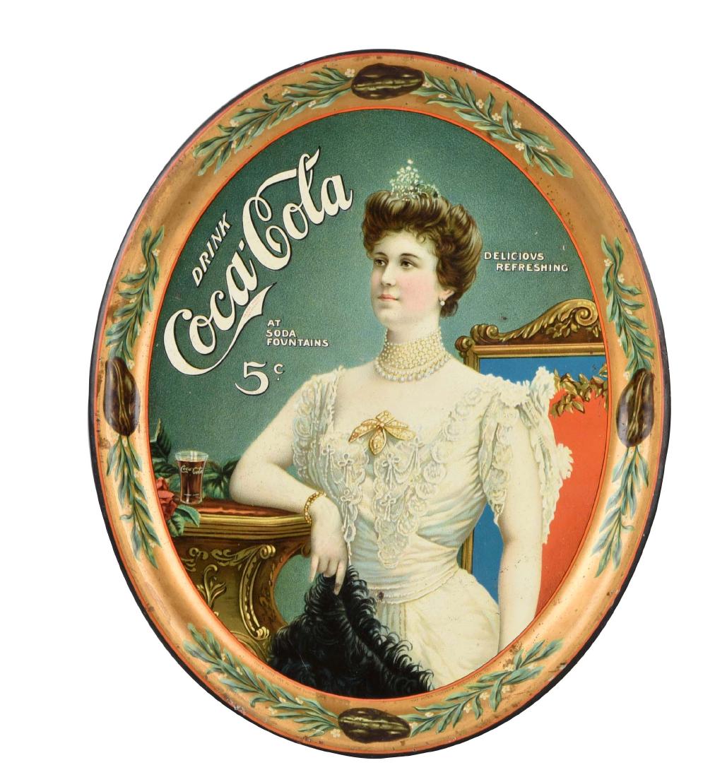 1905 Coca - Cola Tin serving Tray. (1 of 1)