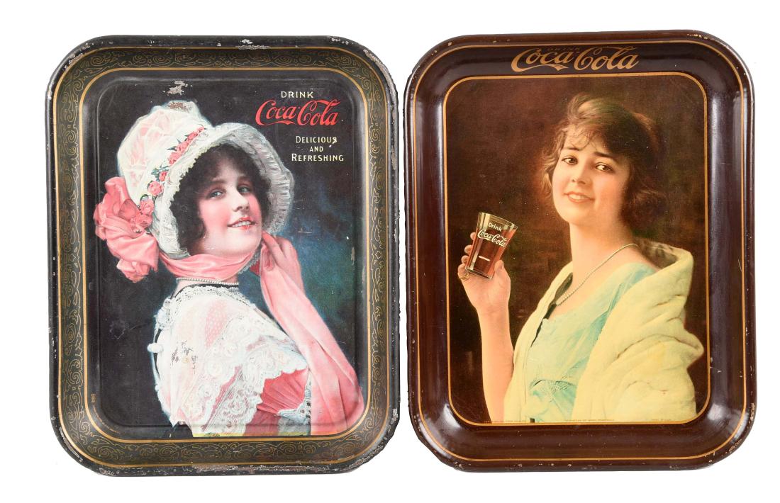 1914 & 1923 Coca - Cola Tin Trays. (1 of 1)
