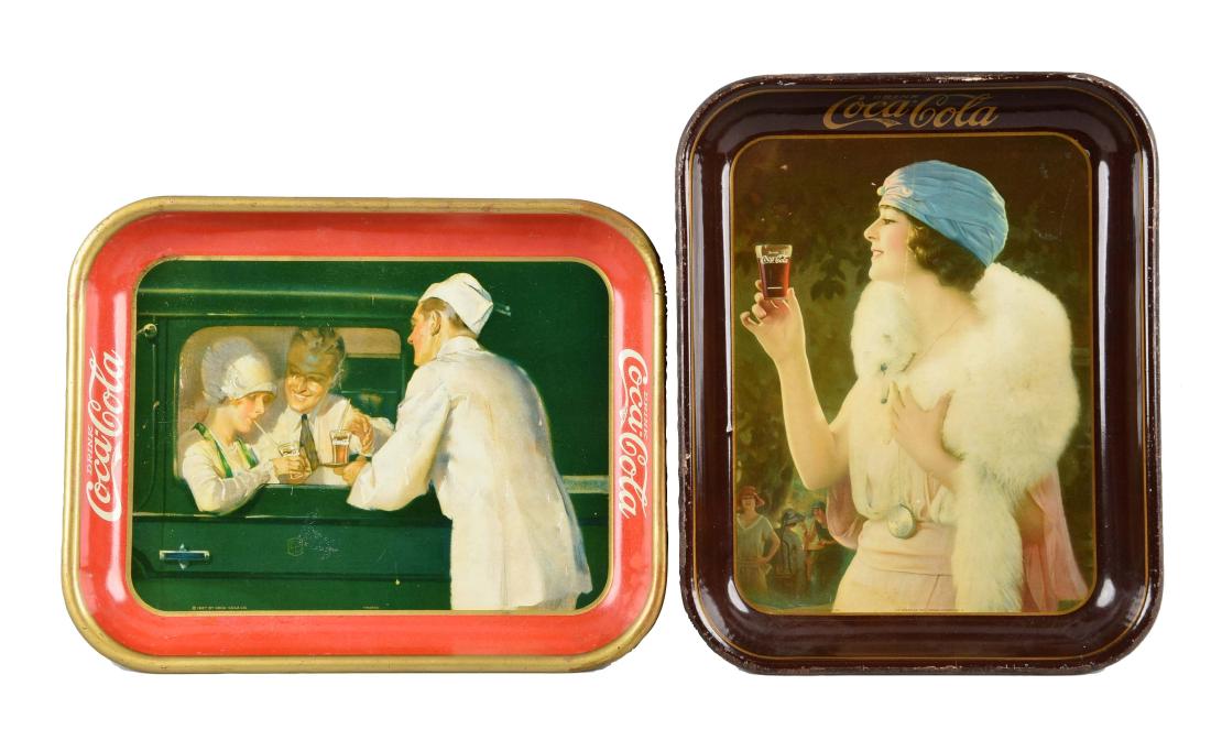1925 & 1927 Coca - Cola Tin Trays. (1 of 1)