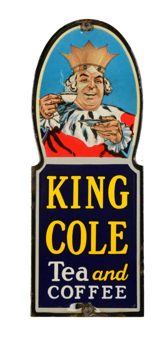 King Cole Tea & Coffee Porcelain Door Push. (1 of 2)