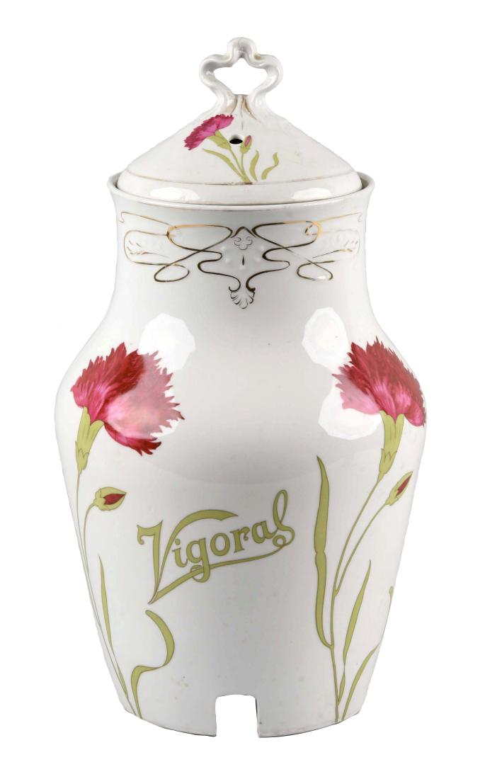 Early 1900's Vigoral Syrup Ceramic Dispenser. (1 of 2)