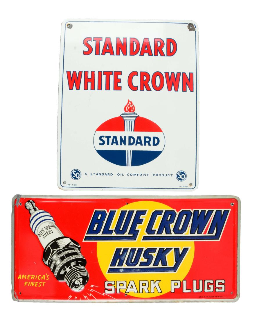 Lot of 2: Standard & Blue Crown Spark Plugs Advertising (1 of 1)