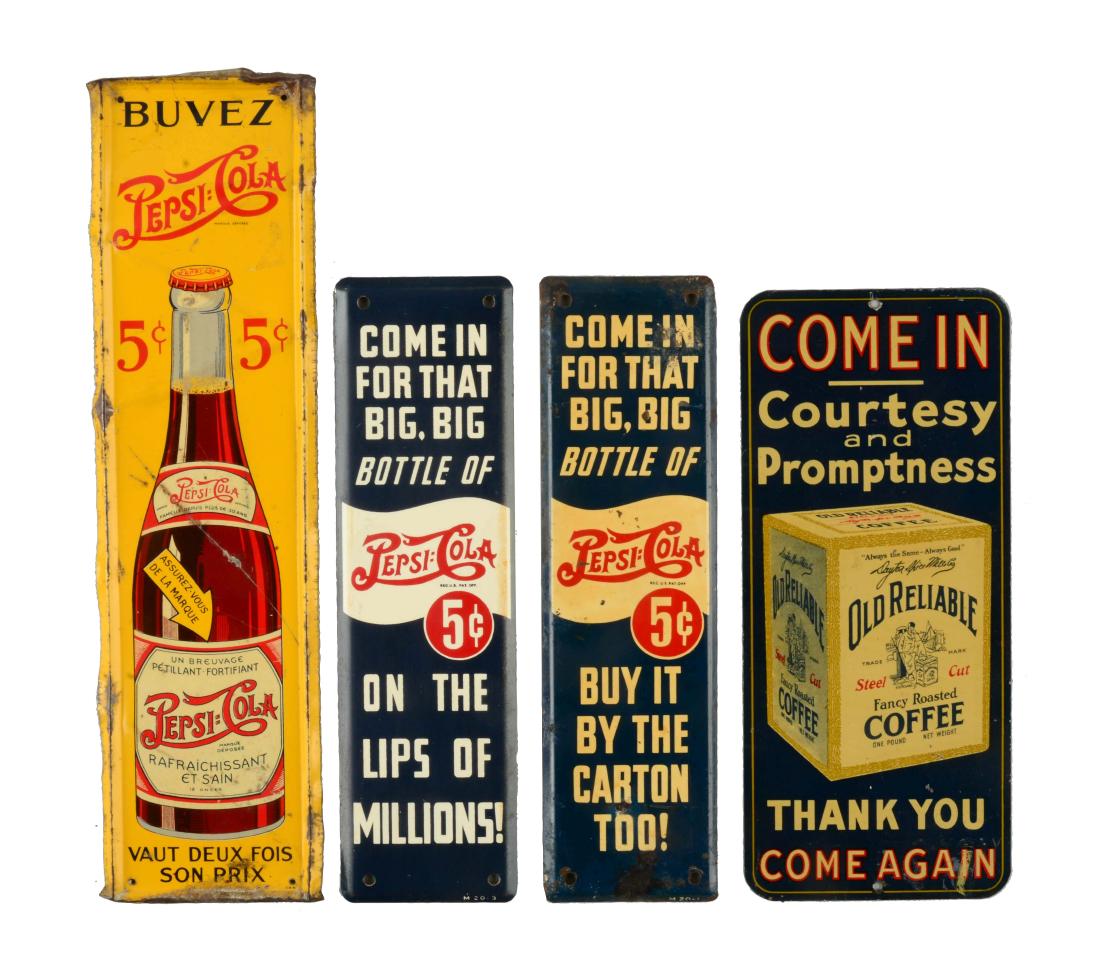 Lot Of 4: Advertising Door Pushes. (1 of 1)