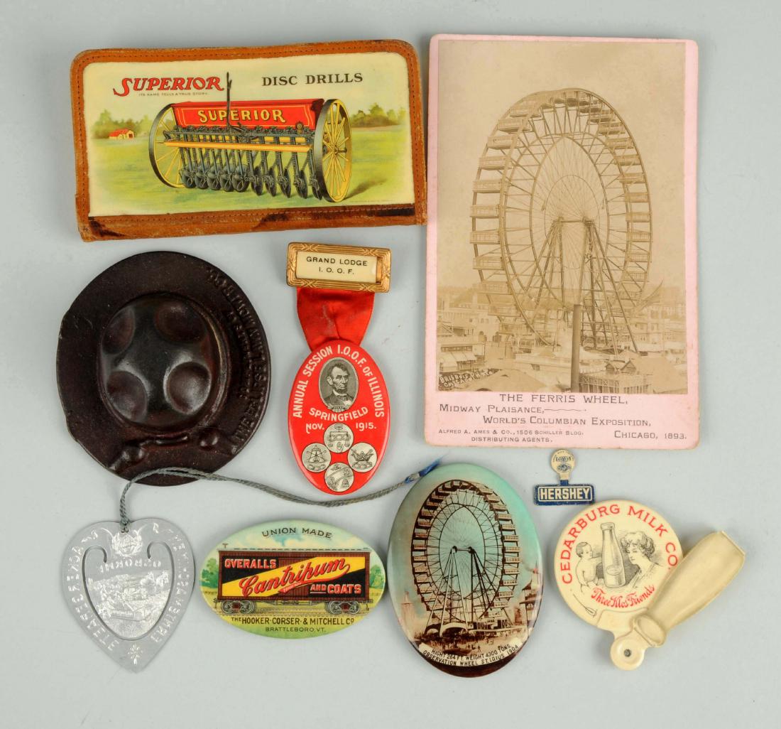 Lot Of 9: Agriculture Advertising Related Pieces. (1 of 2)
