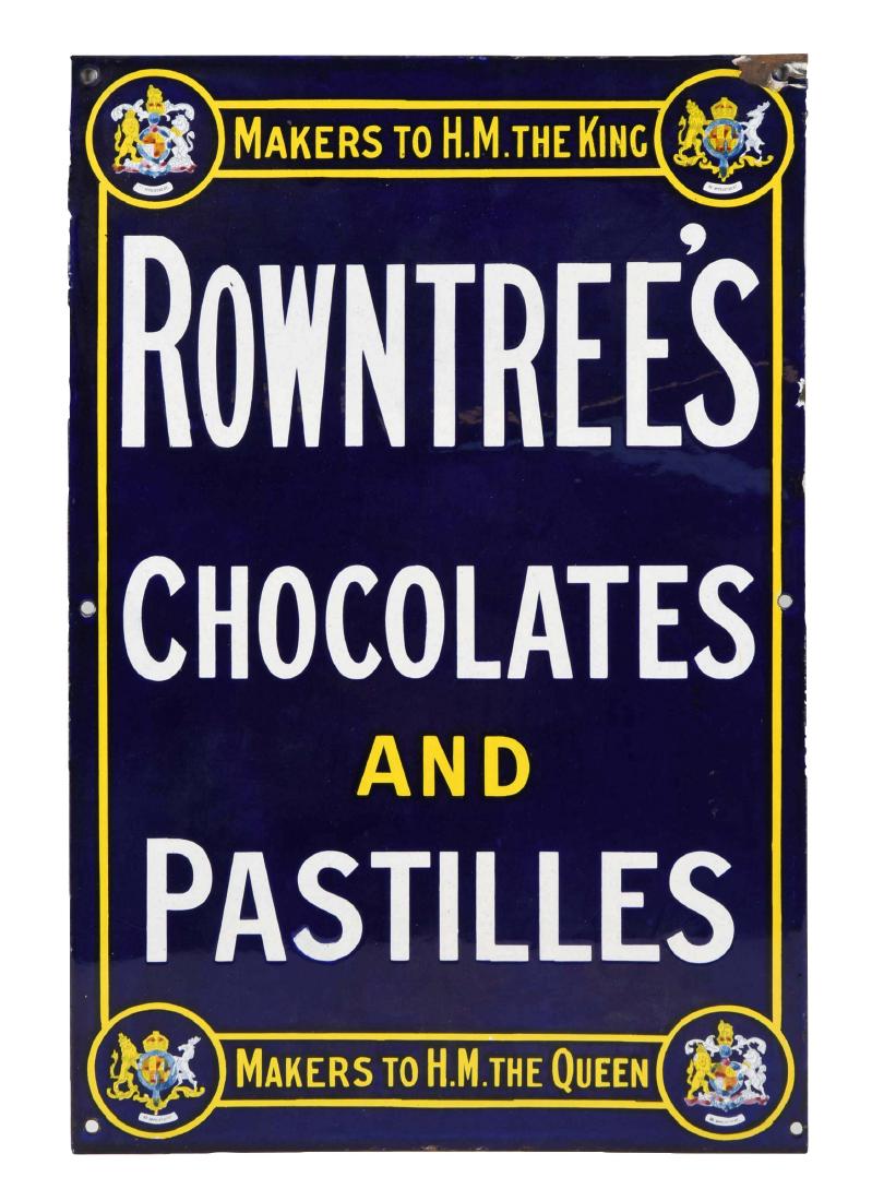 Rowntree's Porcelain Chocolate Advertising Sign. (1 of 1)