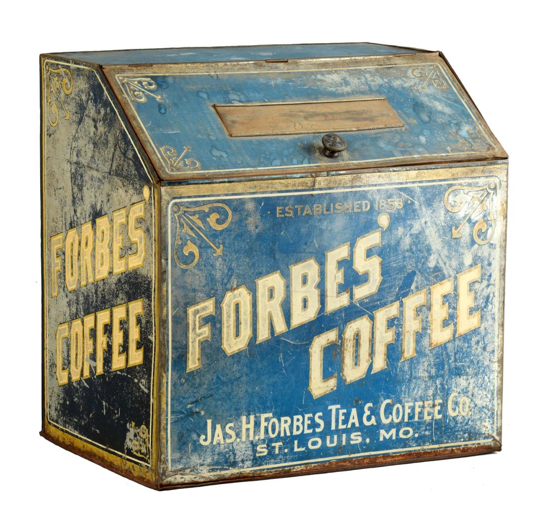 Forbes Coffee Store Advertising Bin. (1 of 3)
