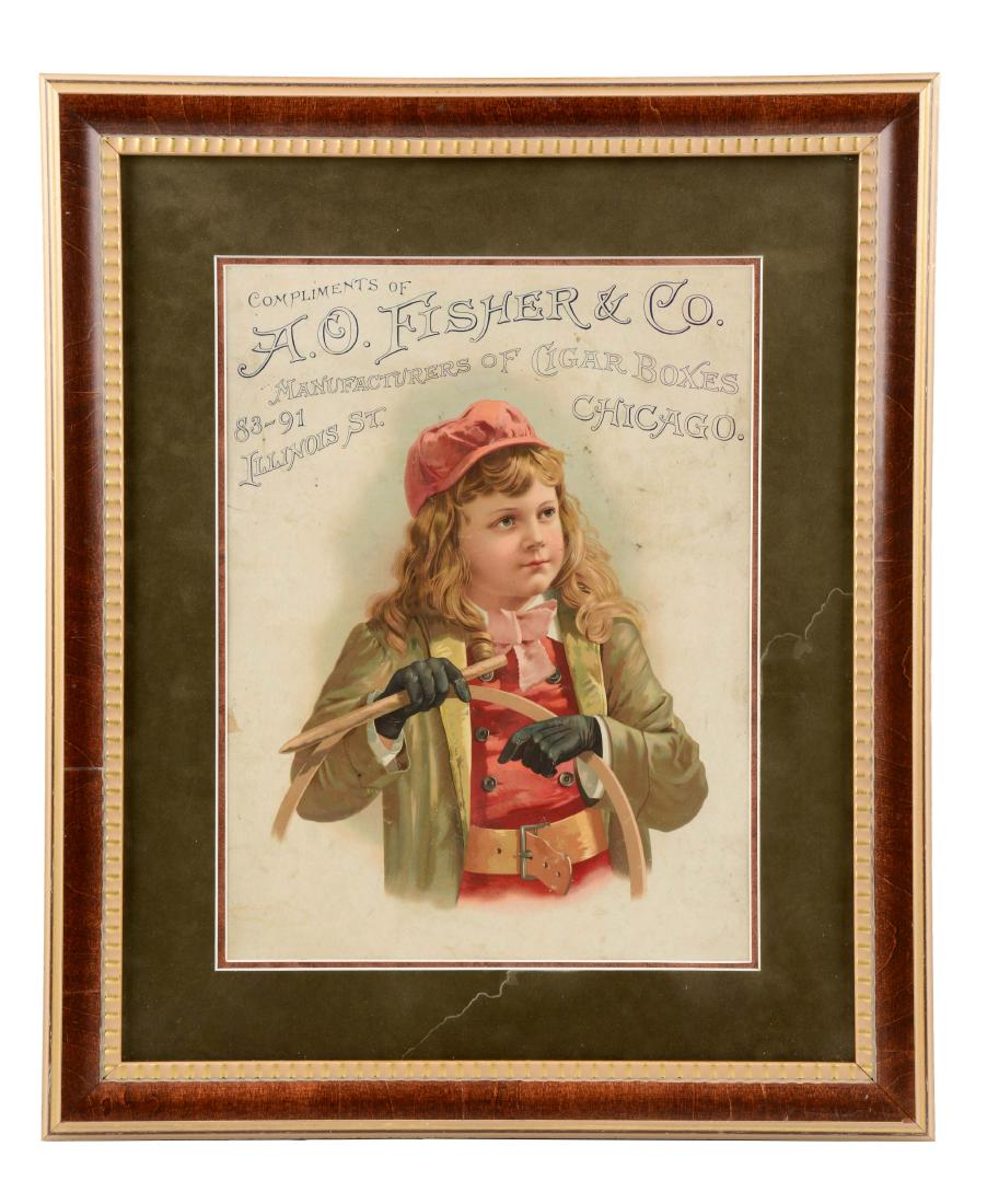 Early Fisher & Co. Cigar Box Maker Paper Sign. (1 of 1)