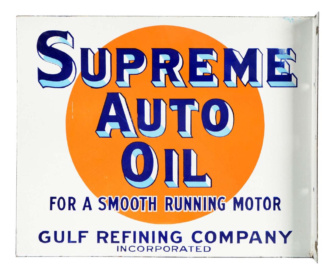 Supreme Auto Oil Gulf Refining Company Porcelain Flange (1 of 7)