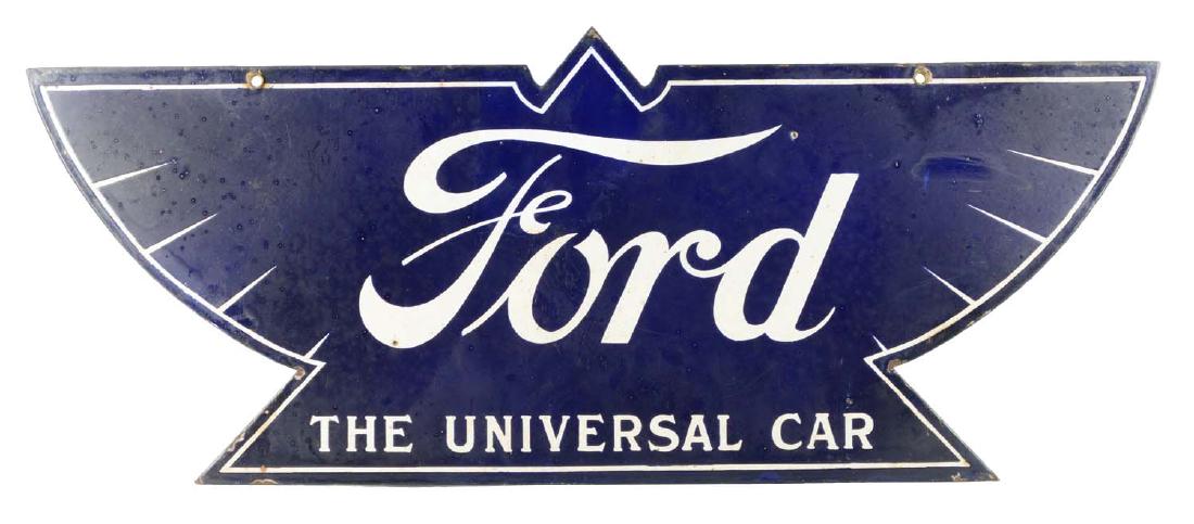 Ford "The Universal Car" Porcelain Die-cut Sign. (1 of 6)