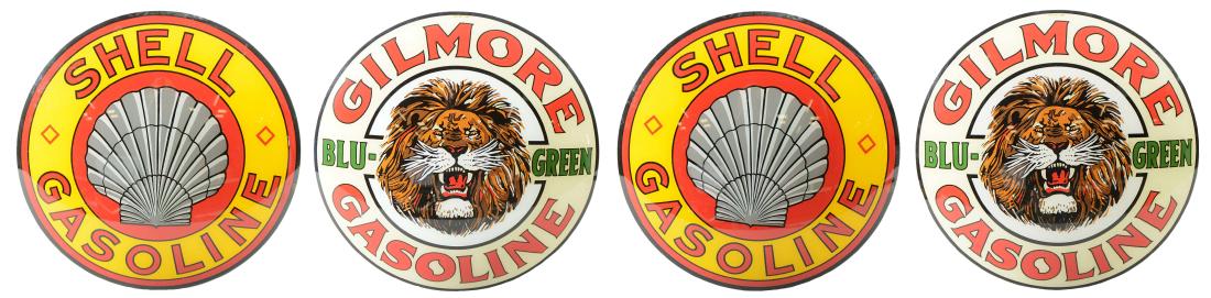 Lot Of 2: Sets Of Reproduction Gilmore And Shell Globe (1 of 6)