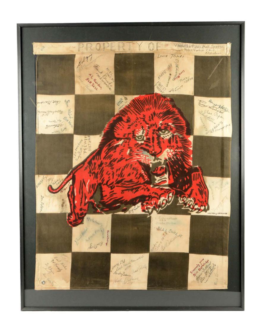 Large Framed Gilmore Racing Flag with Signatures. (1 of 14)