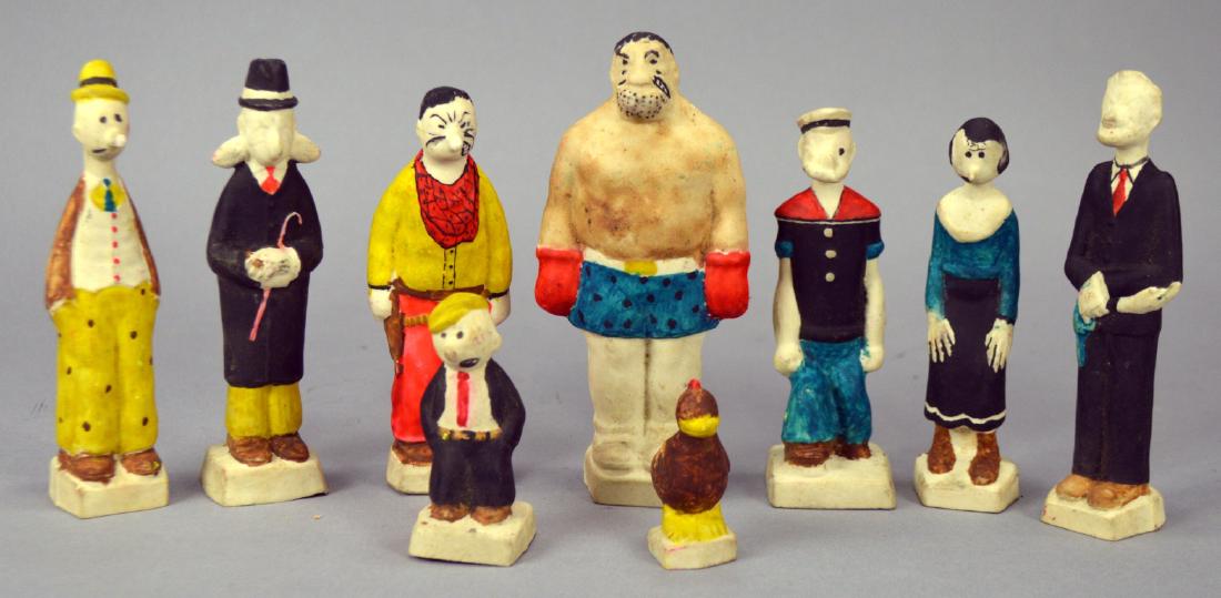 9 Popeye Kings Features Syndicate Ceramic Figures (1 of 1)