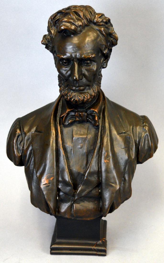 Clad Bronze Lincoln Bust, Gorham Foundry (1 of 3)