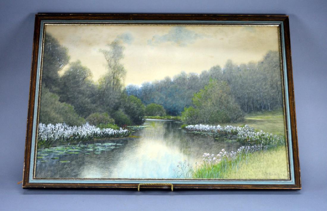 Samuel R. Chaffee, River Landscape w/ Flowers (1 of 2)