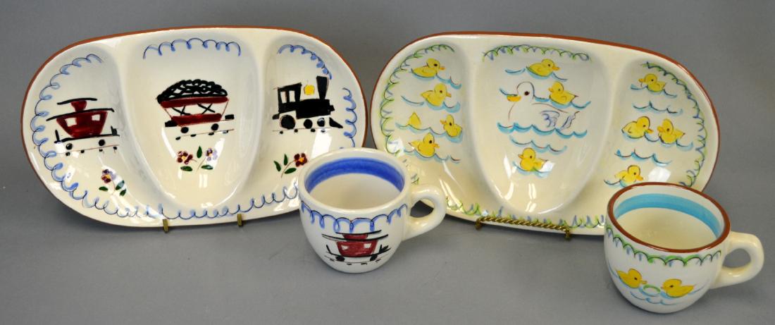 Stangl Pottery Kiddie Ware Baby Cups & Plates: Stangl Pottery Kiddie Ware Baby Cups and Plates