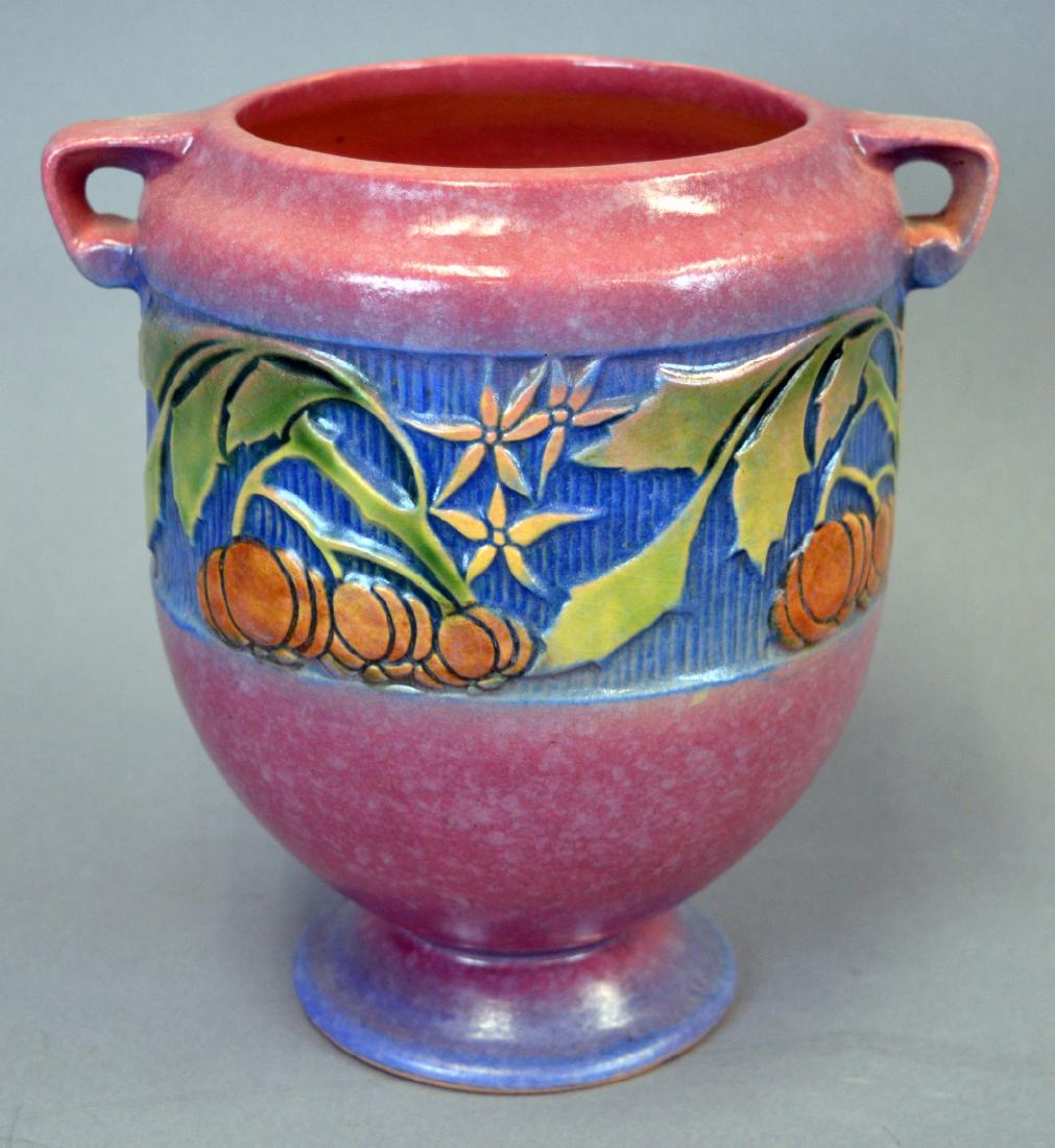 Roseville Pottery Pink Baneda Vase, 606-7" (1 of 3)