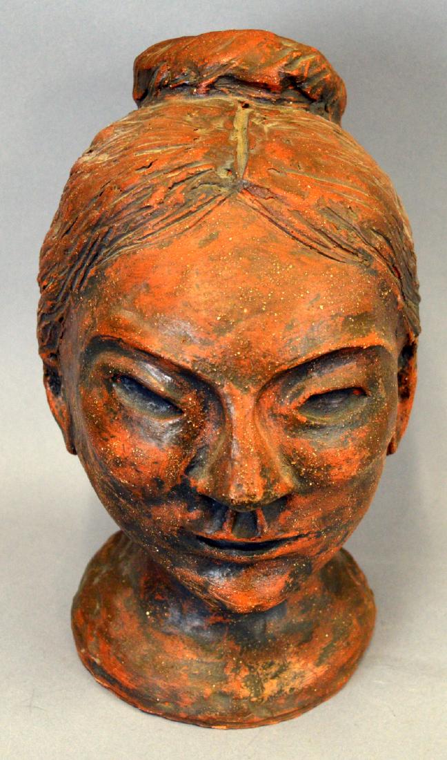 Studio Pottery Bust of a Woman (1 of 3)
