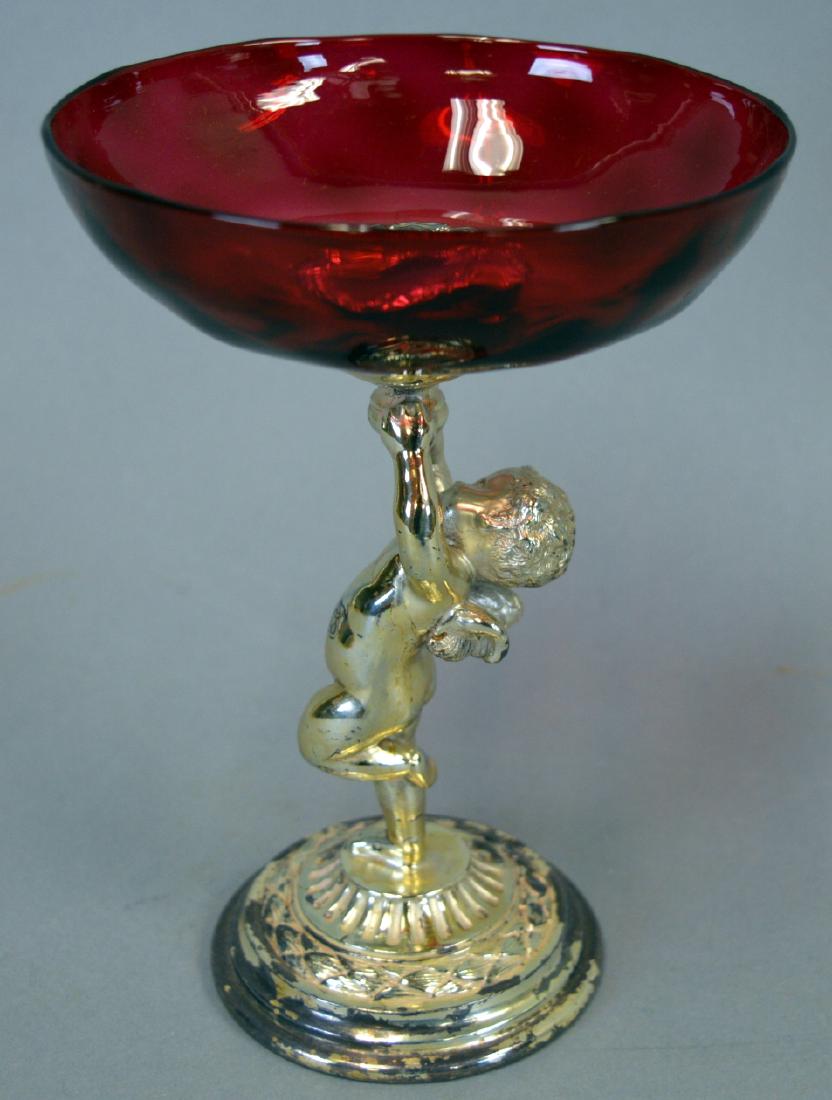 Pairpoint Cherub Calling Card Receiver (1 of 2)