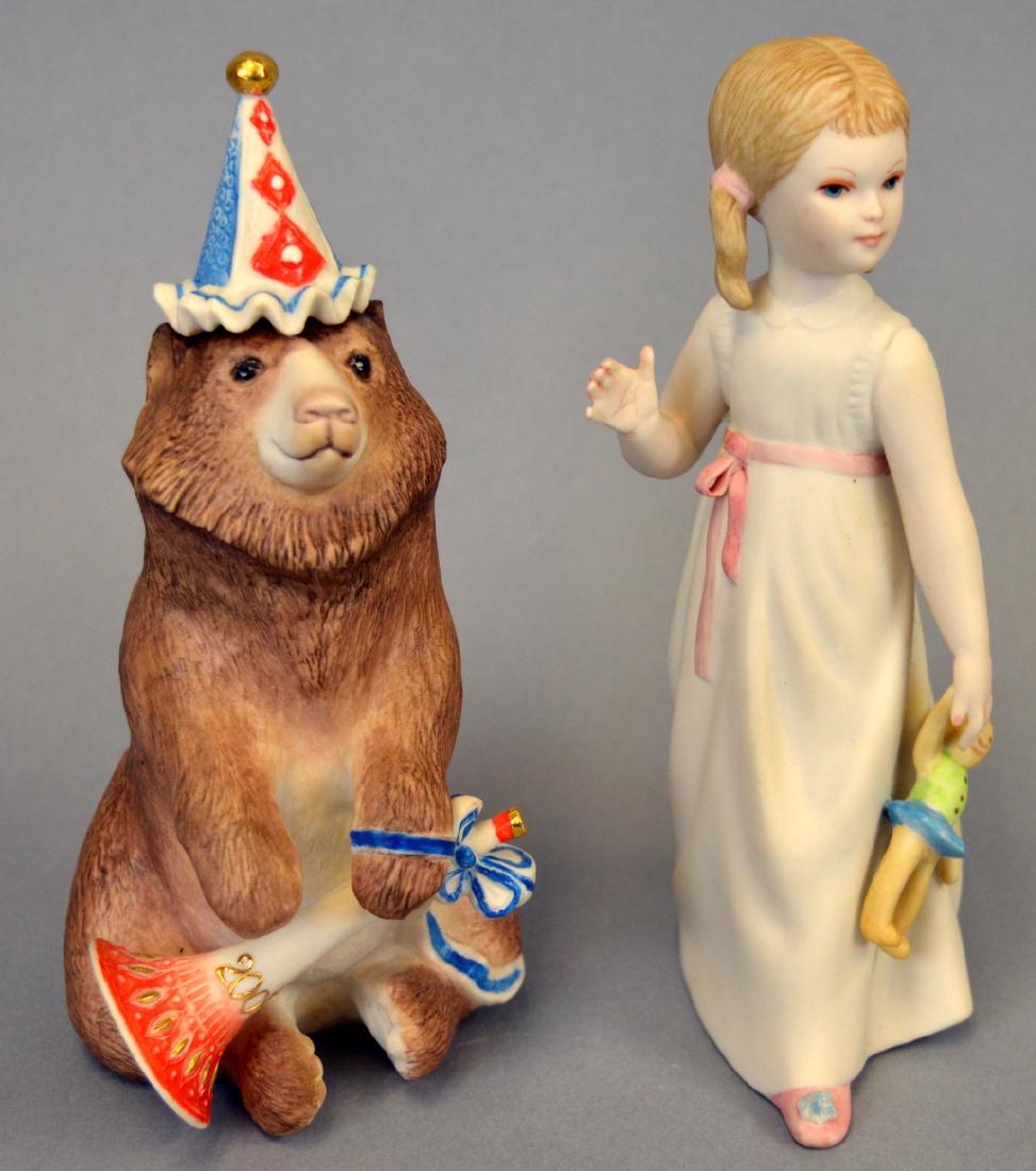 2 Cybis Figurines, Wendy and Barnaby the Bear (1 of 3)