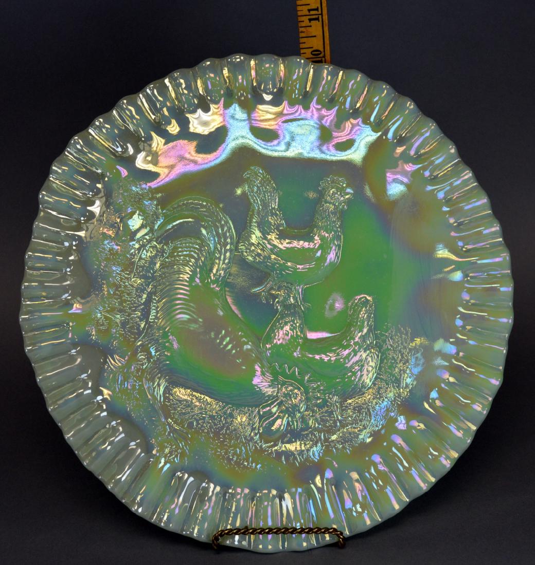 Fenton Sea foam green farmyard chop plate: Fenton Sea foam green farmyard chop plate (Singleton Bailey)