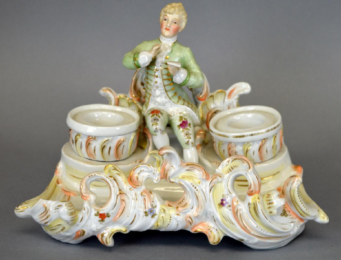 Porcelain double inkwell (1 of 2)