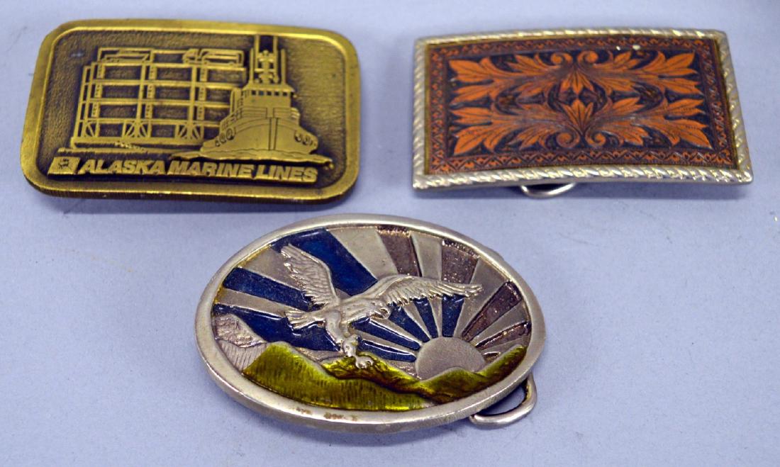 Belt buckles (3) - Alaska Marine, Eagle and decorative (1 of 1)