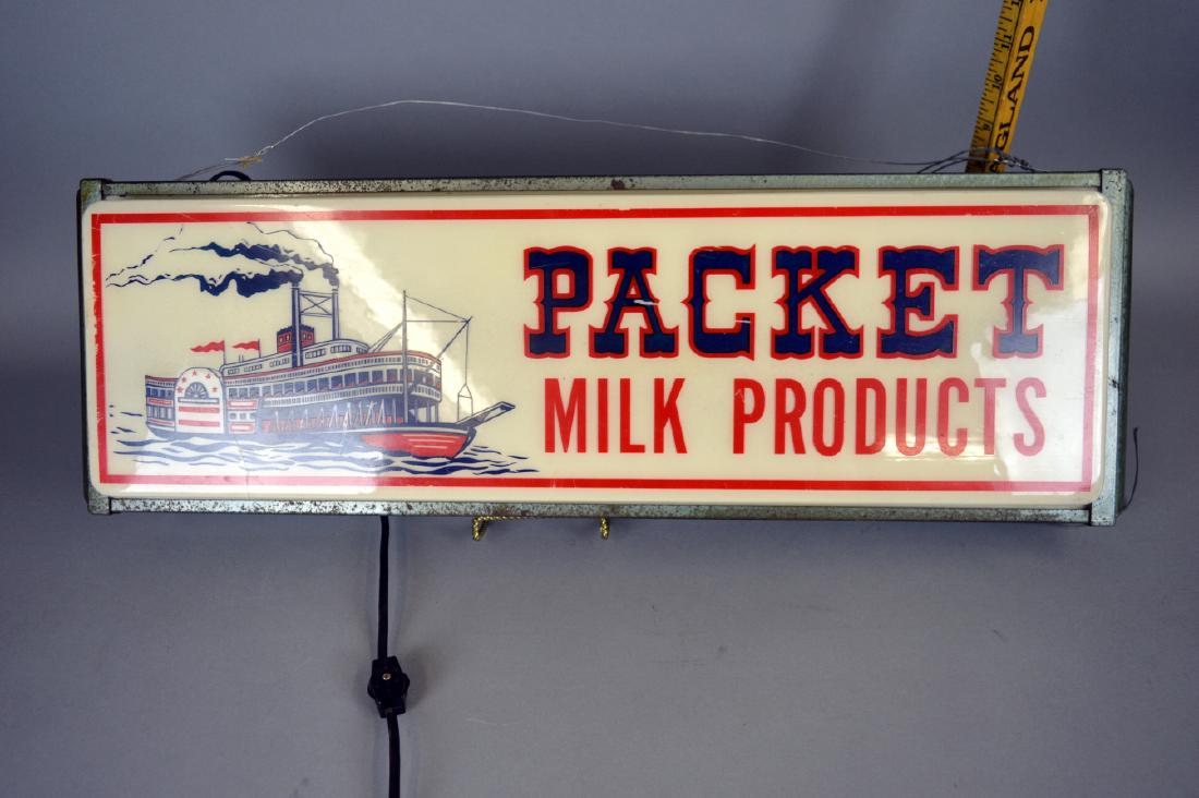 Packet Milk Products sign, cracks in plastic, Could not (1 of 3)