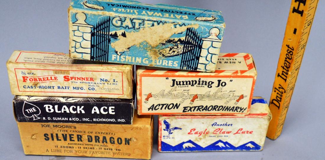 Baits and lures Boxes ONLY Black ace, Forrelle Spinner,: Baits and lures Boxes ONLY Black ace, Forrelle Spinner, Gateway, Jumping J