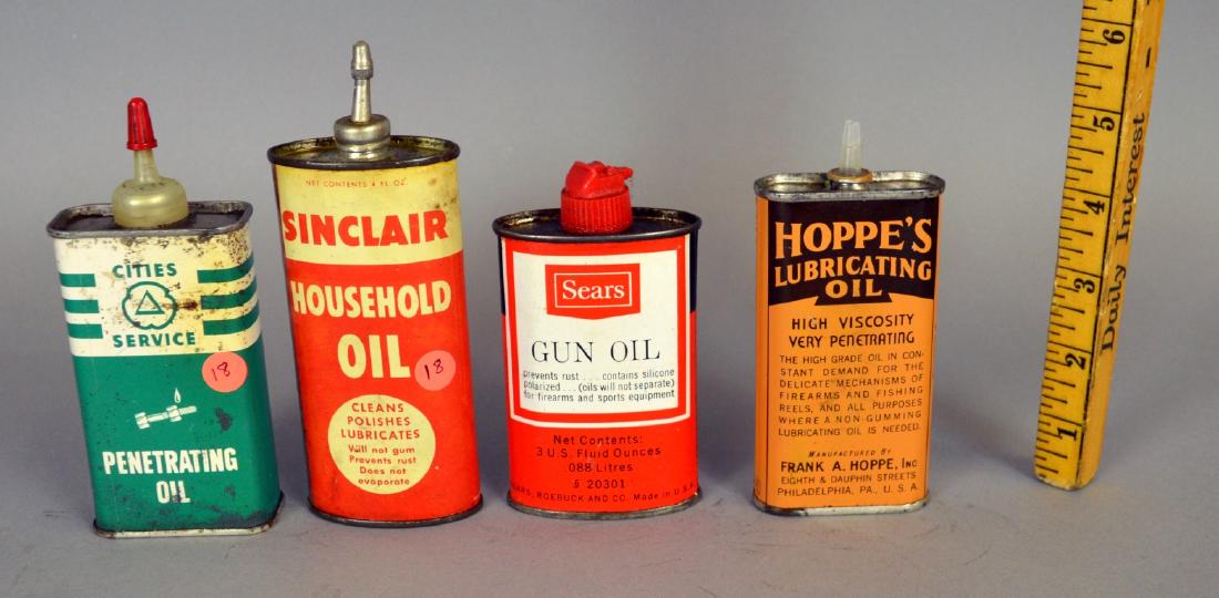 Sears, Hoppe's Sinclair, Cities Service cans: Sears, Hoppe's Sinclair, Cities Service cans