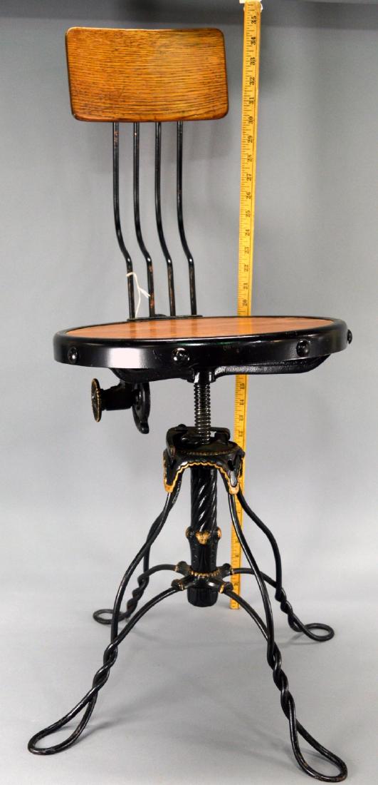 Vintage drafting chair, castiron